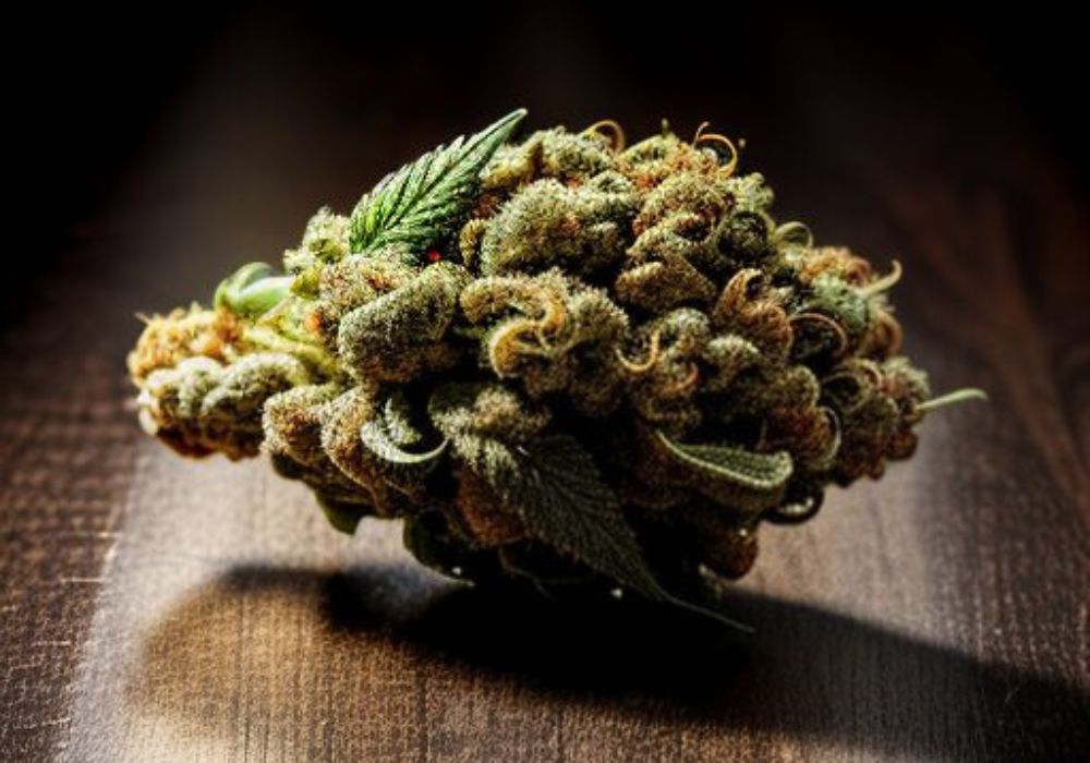 Cannabis on table Cannabis on table
